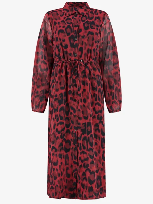 Lange jurk met luipaardprint