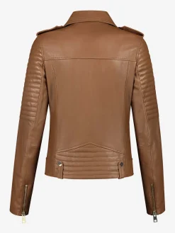Leren jacket met ritsen
