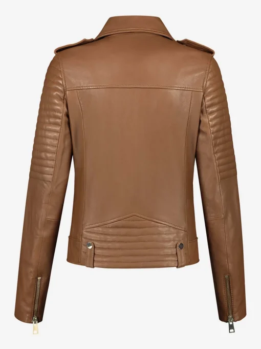 Leren jacket met ritsen