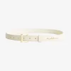 Leren riem met N-logo