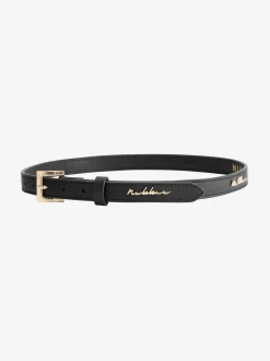 Leren riem met N-logo
