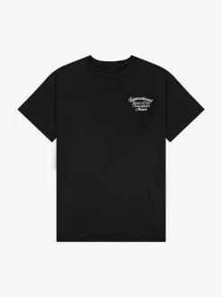 Losvallend T-shirt met geborduurde tekst