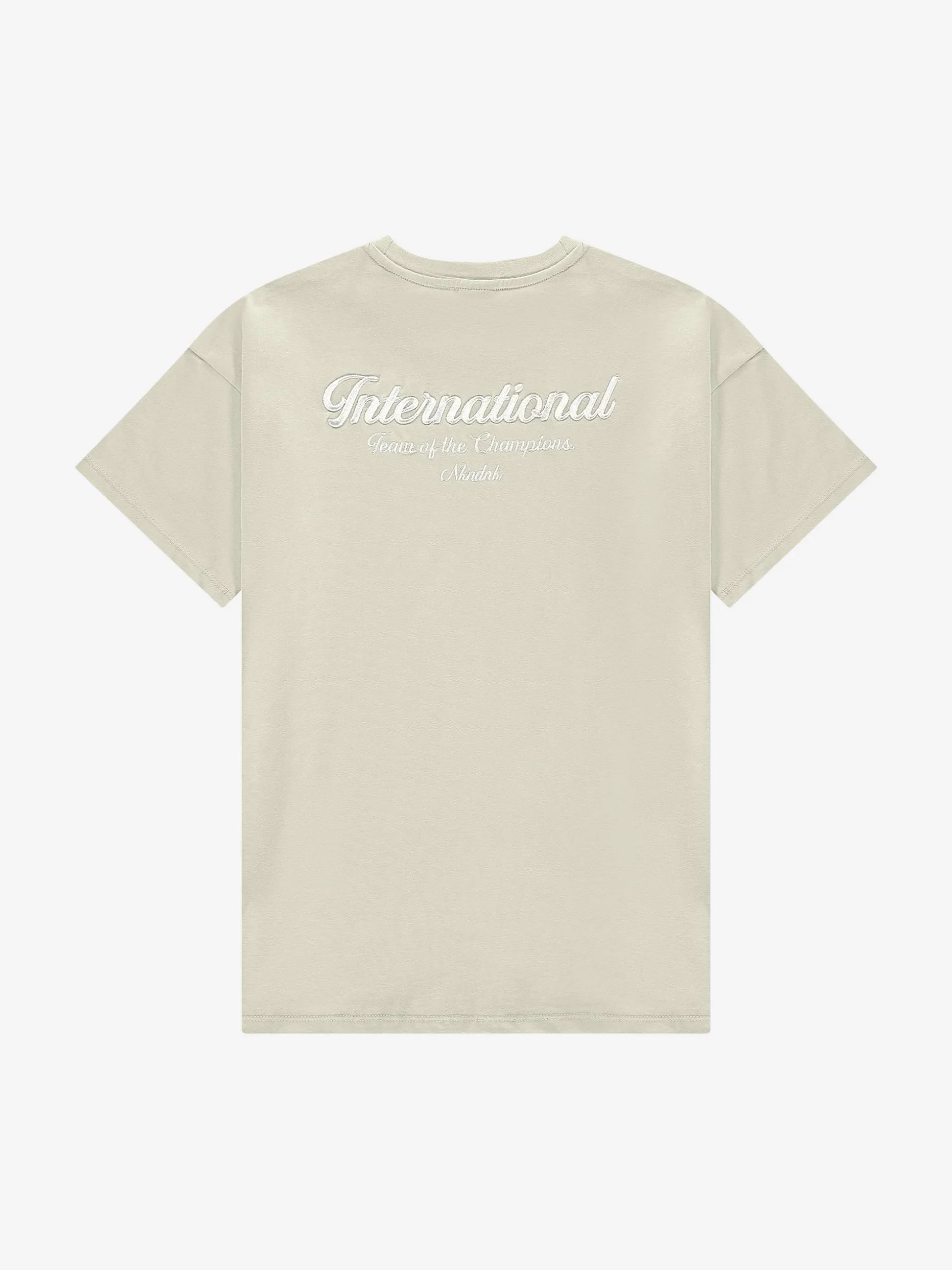Losvallend T-shirt met geborduurde tekst