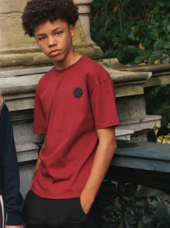 Losvallend T-shirt met N&N logo patch