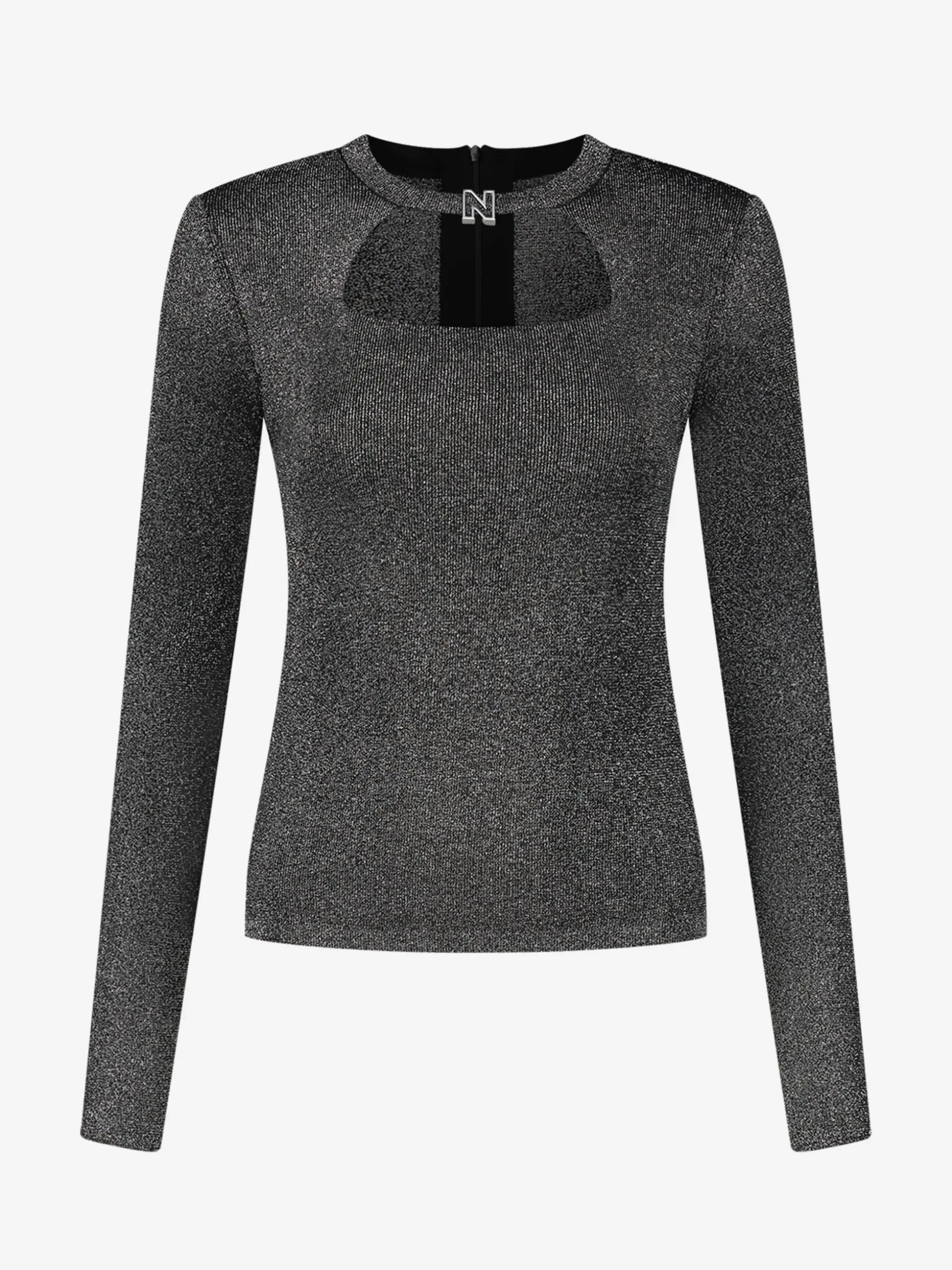 Lurex top with N slide