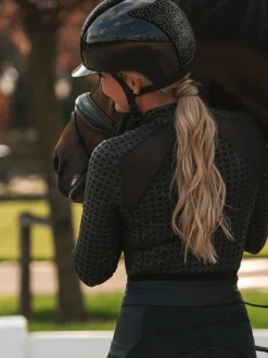 Mesh top met N patroon