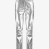 Metallic broek met rechte pijpen