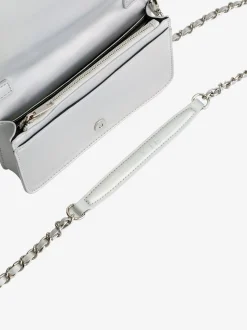 Metallic schoudertas met ketting