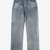 mid rise metallic broek