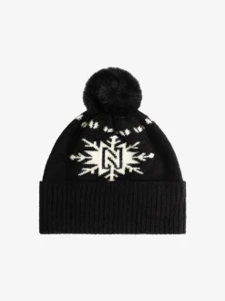 Muts met N-logo en fluffy pompon