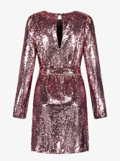 Pailletten jurk met ceintuur