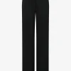Rechte krijtstreep broek met middelhoge taille