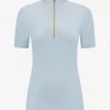 Ribbed top met rits