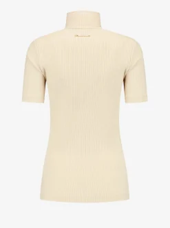 Ribbed top met rits