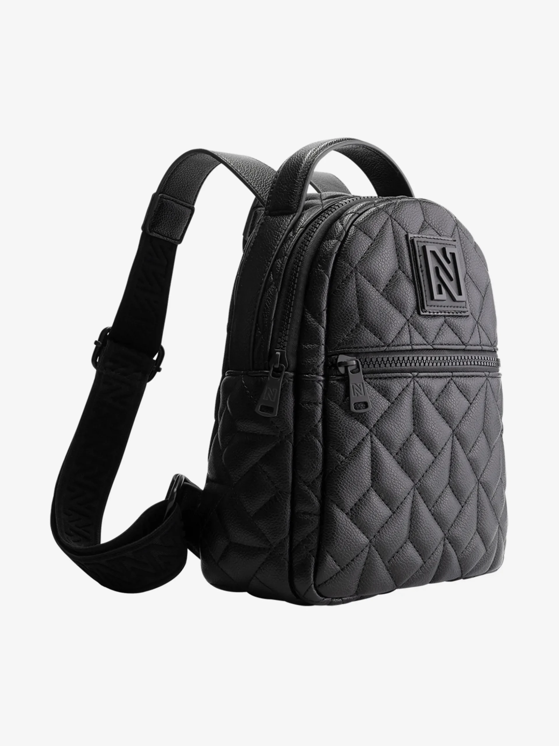 Rugzak met leren look en N-logo