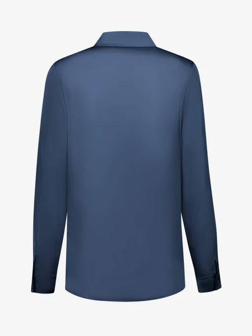 Satijn-look blouse met ruches