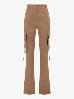 Satijn-look broek met zakken