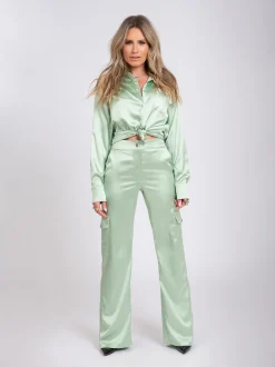 Satin look blouse