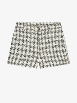 Short met tweed patroon