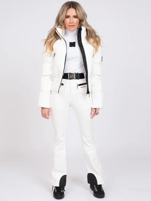 Ski broek met flared pasvorm en verstelbare riem