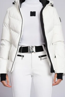Ski broek met flared pasvorm en verstelbare riem