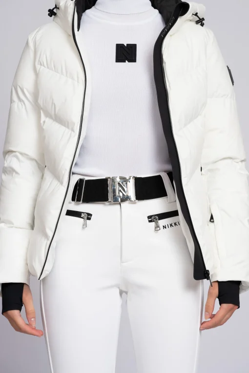 Ski broek met flared pasvorm en verstelbare riem