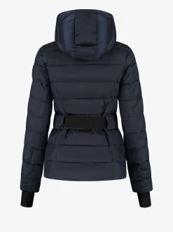 Ski jas met capuchon en elastische riem