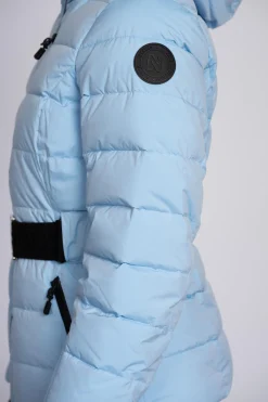 Ski jas met capuchon en elastische riem