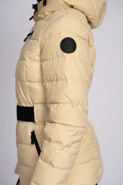 Ski jas met capuchon en elastische riem