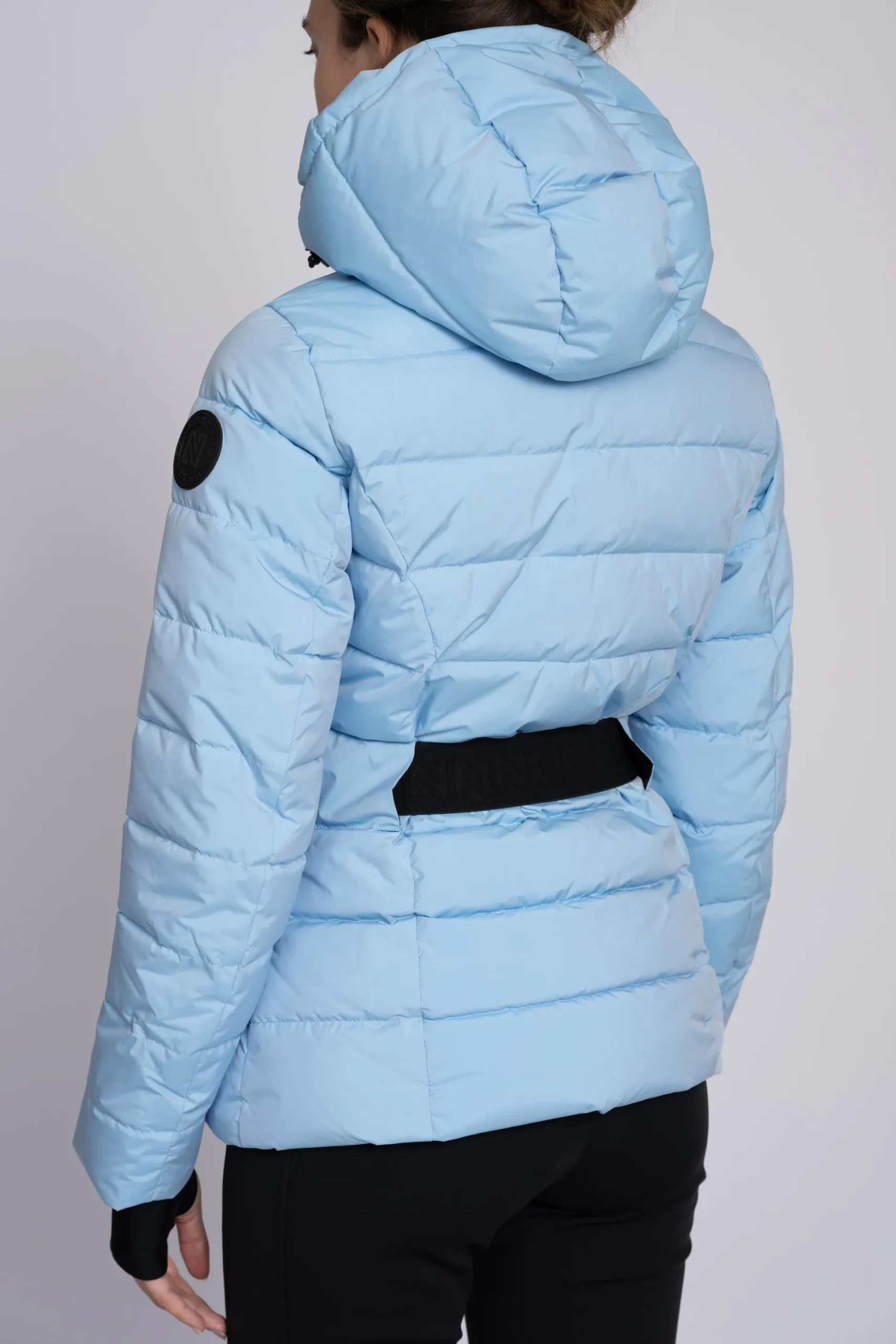 Ski jas met capuchon en elastische riem