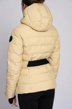 Ski jas met capuchon en elastische riem