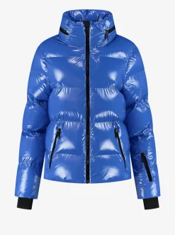 Ski jas met metallic look