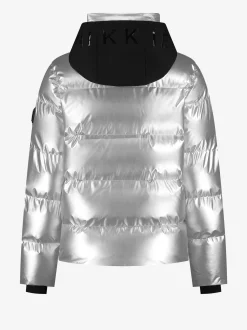 Ski jas met metallic look