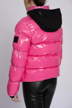 Ski jas met metallic look