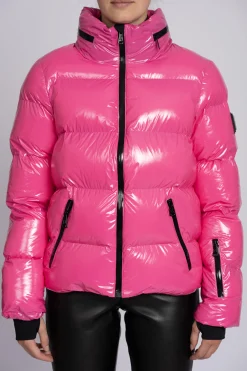 Ski jas met metallic look