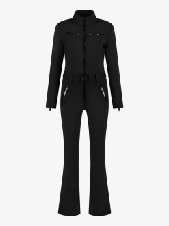 Ski jumpsuit met elastische riem en opstaande kraag
