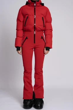Ski jumpsuit met waterdichte bescherming en verstelbare details