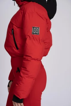 Ski jumpsuit met waterdichte bescherming en verstelbare details