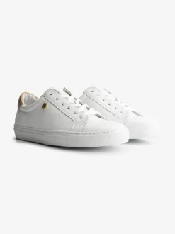Sneaker met goud detail