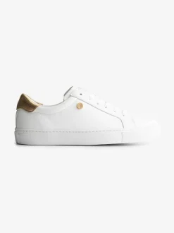 Sneaker met goud detail