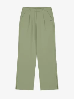 Straight fit broek met split
