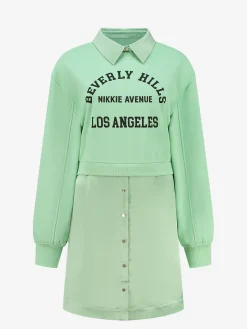 Sweater jurk met blouse