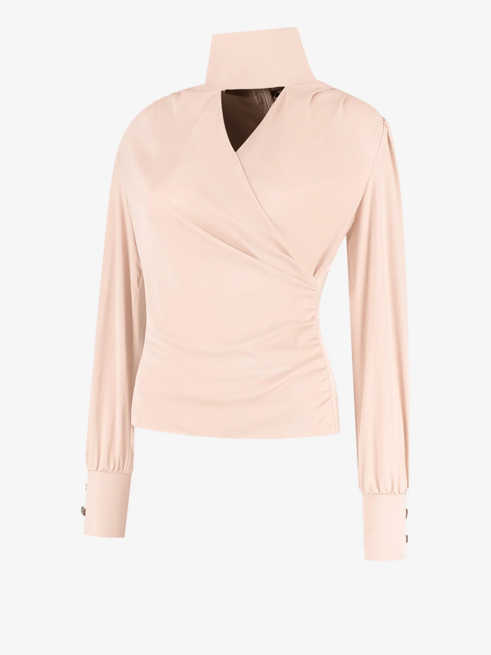 Top met col en open detail bij hals