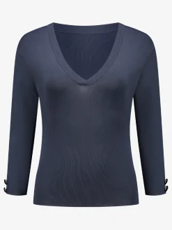 Top met driekwart mouwen