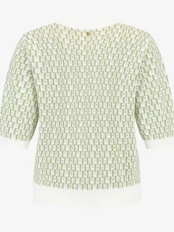 Top met logo patroon