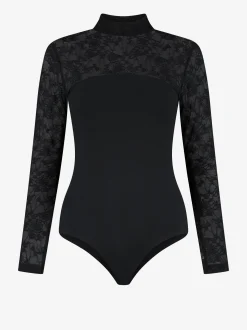 Top met mesh en kant