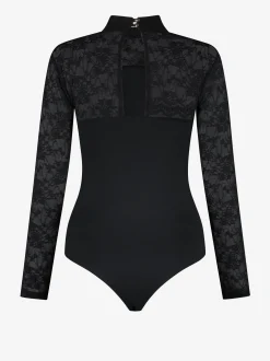 Top met mesh en kant