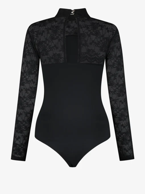 Top met mesh en kant