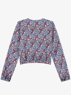 Top met print en knoop detail