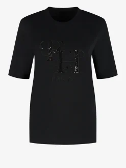T-shirt met FH pailletten logo